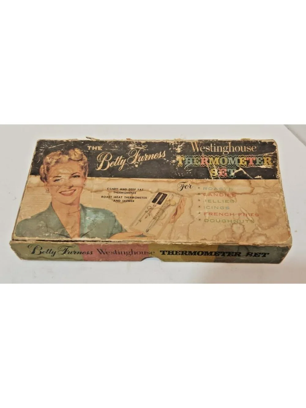 Vintage 1950's Westinghouse Betty Furnes Thermometer Set With Original Box